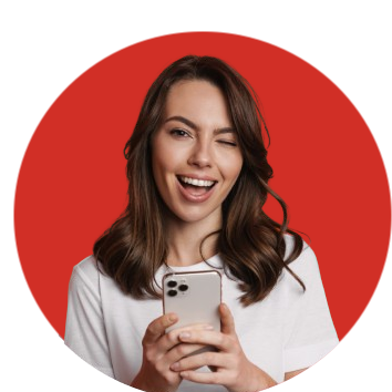 User holding phone