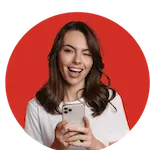 User holding phone
