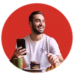 User holding phone